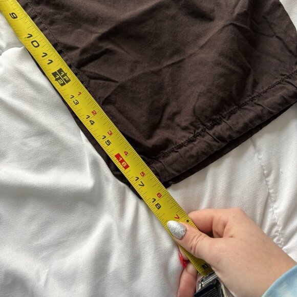 Vintage 90s Y2K Hip Hop Womens Size 10P Brown Capri Pants Casual 100% Cotton - Picture 5 of 11
